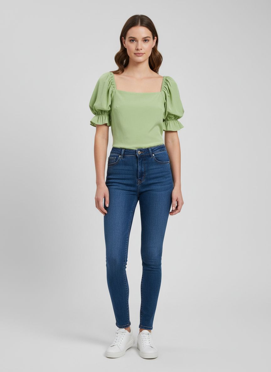Blusa Seda Manga Princesa
