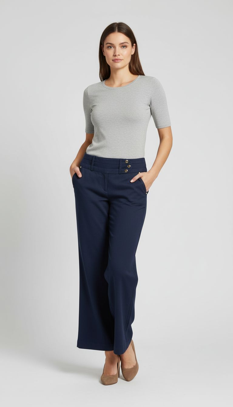 Calça Flare Marinho