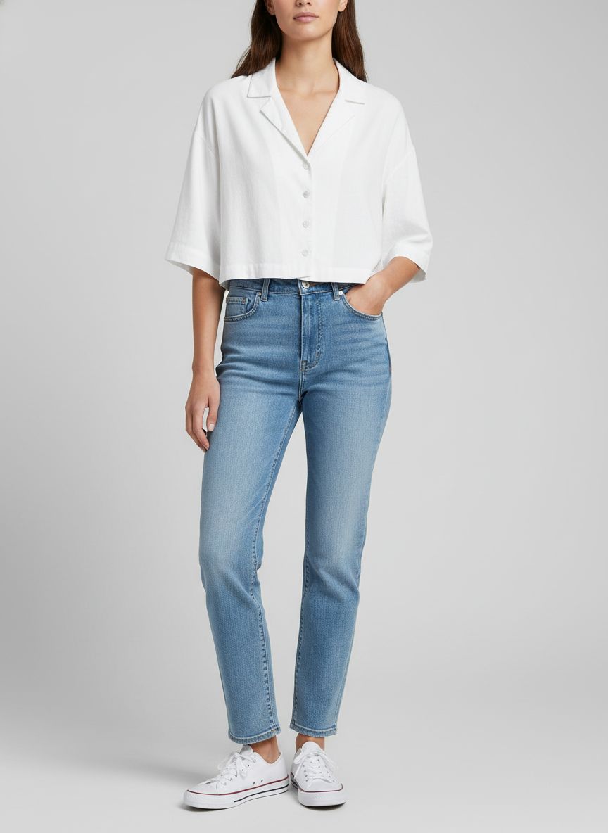 Camisa Cropped Linho