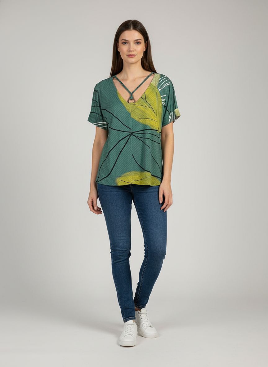 Blusa Decote Argola