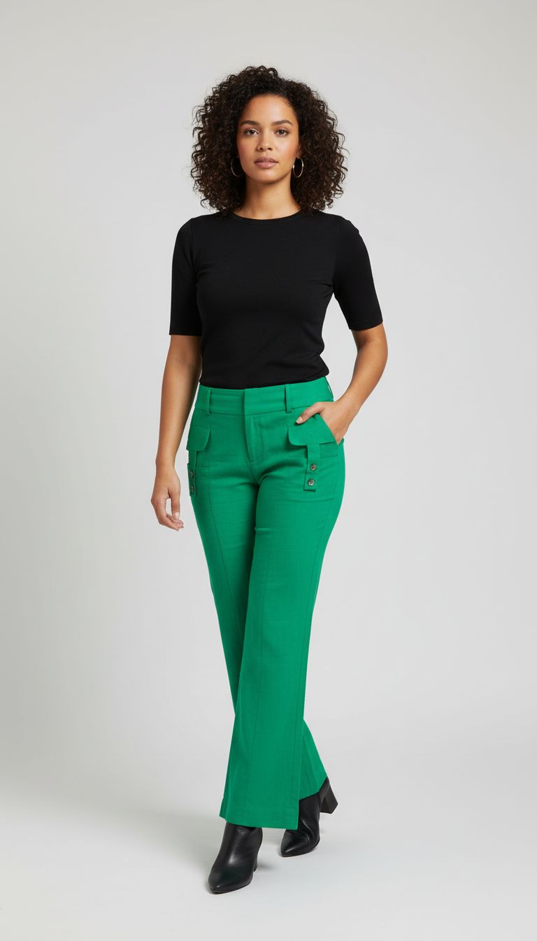Calça Linho Pantalona 