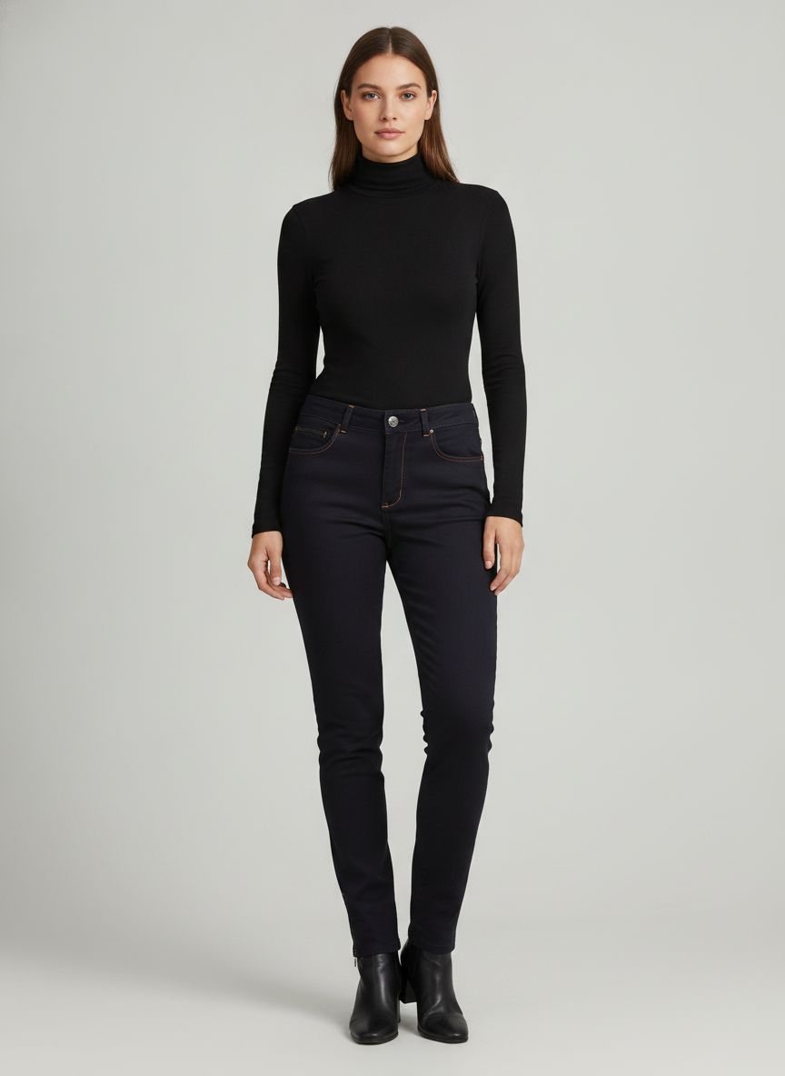 Calça Jeans Detalhe Ziper