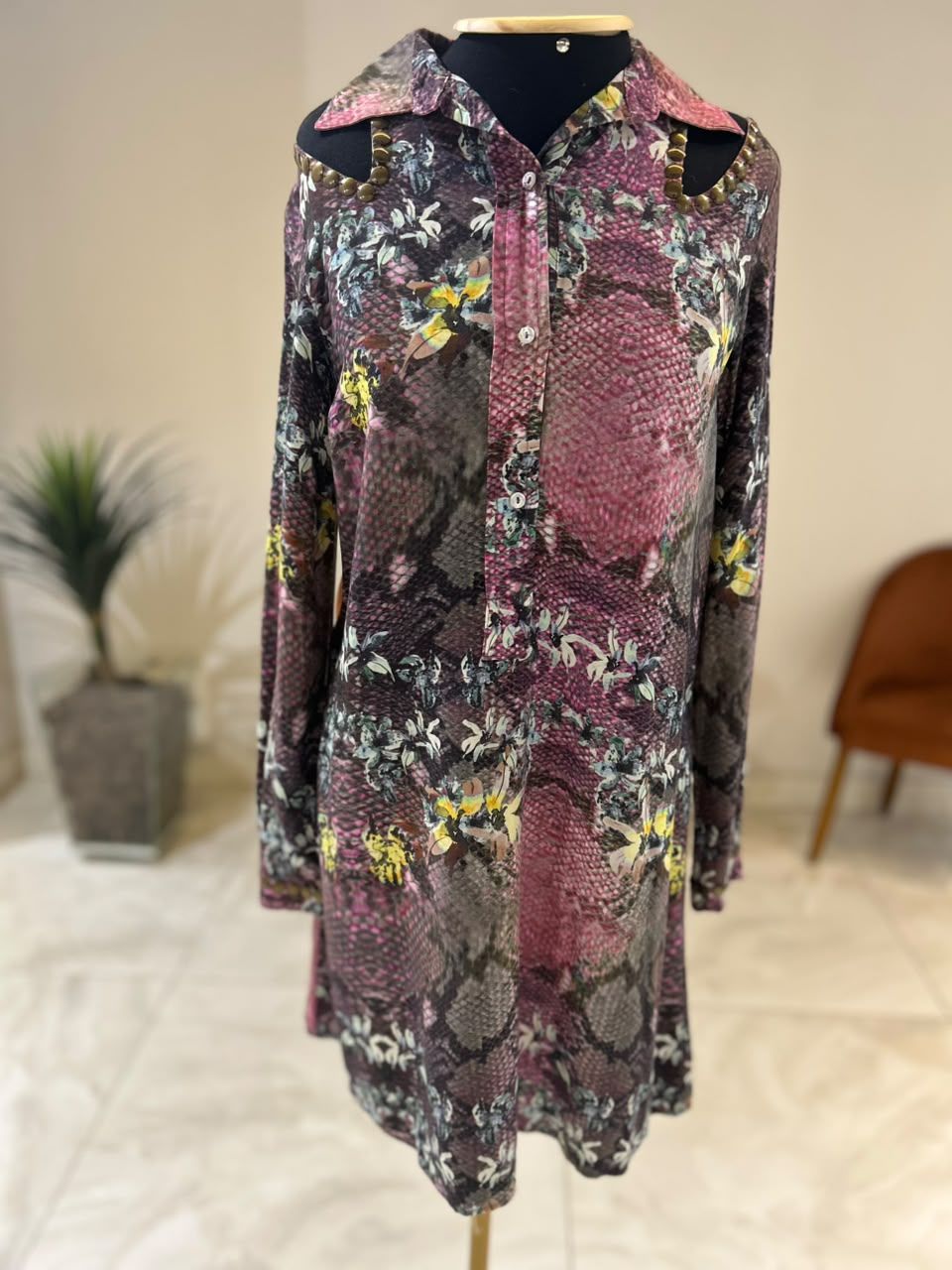 Vestido Recorte Ombro