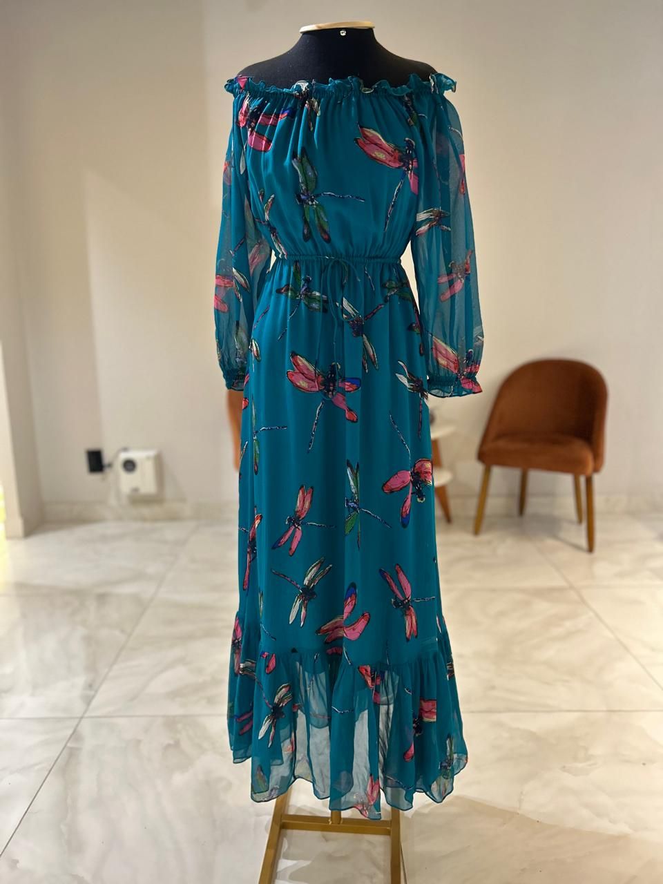 Vestido Seda Ombro a Ombro