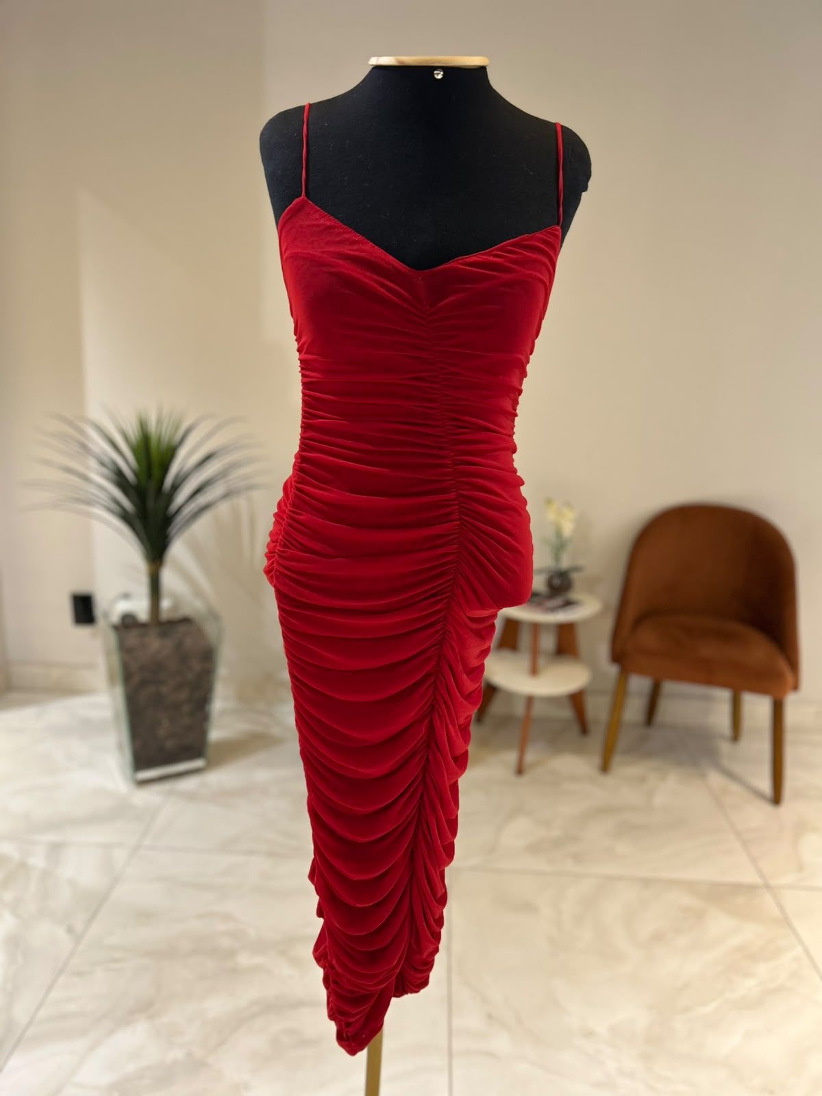 Vestido Midi Franzido