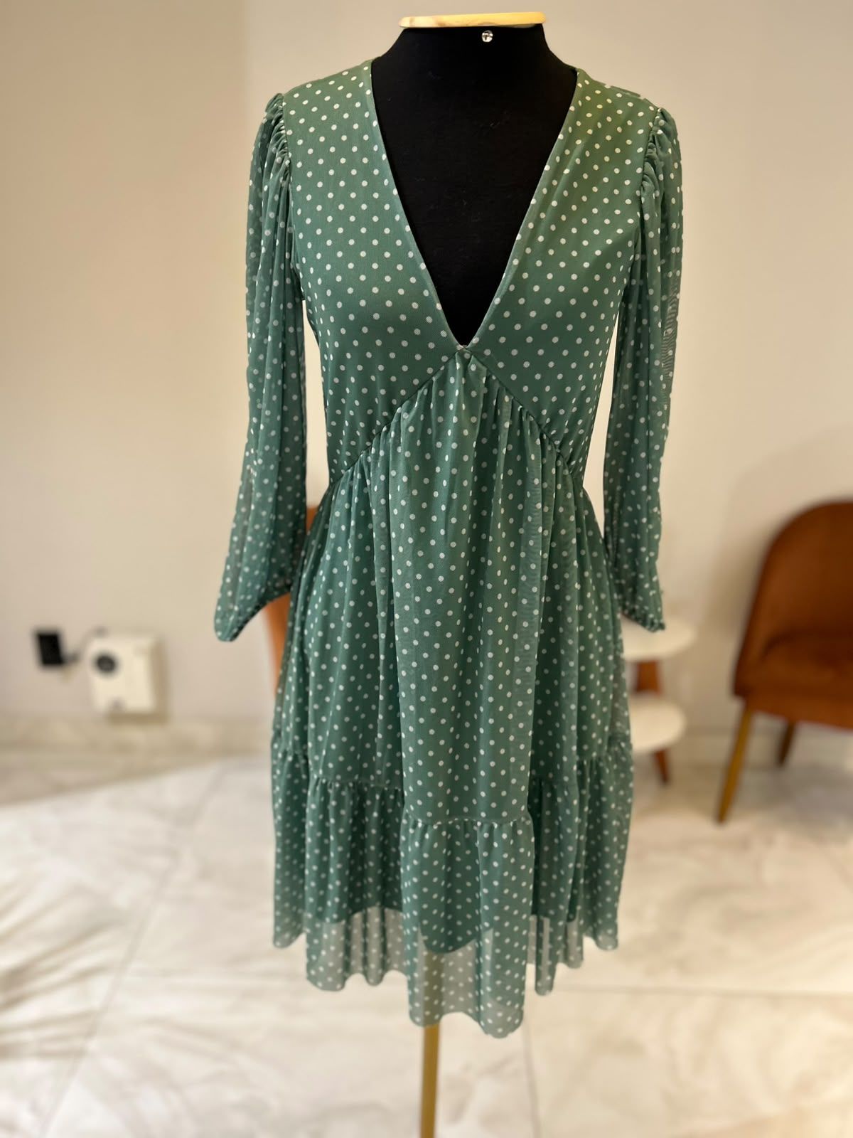 Vestido Transparencia Poá