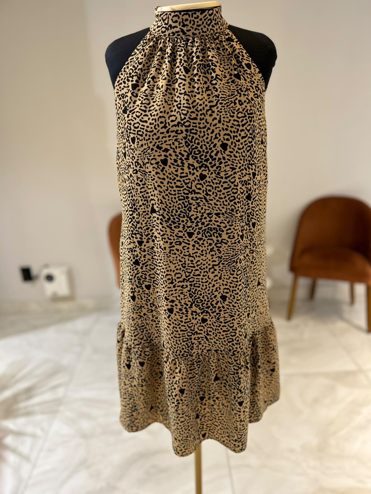 Vestido Midi Animal Print