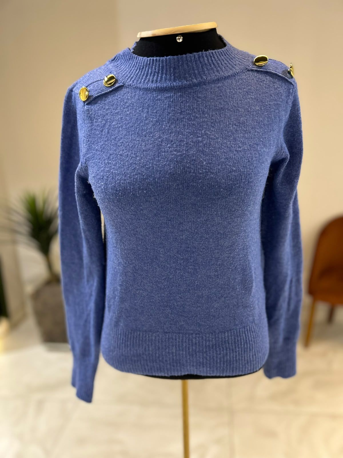 Tricot Botões Dourados