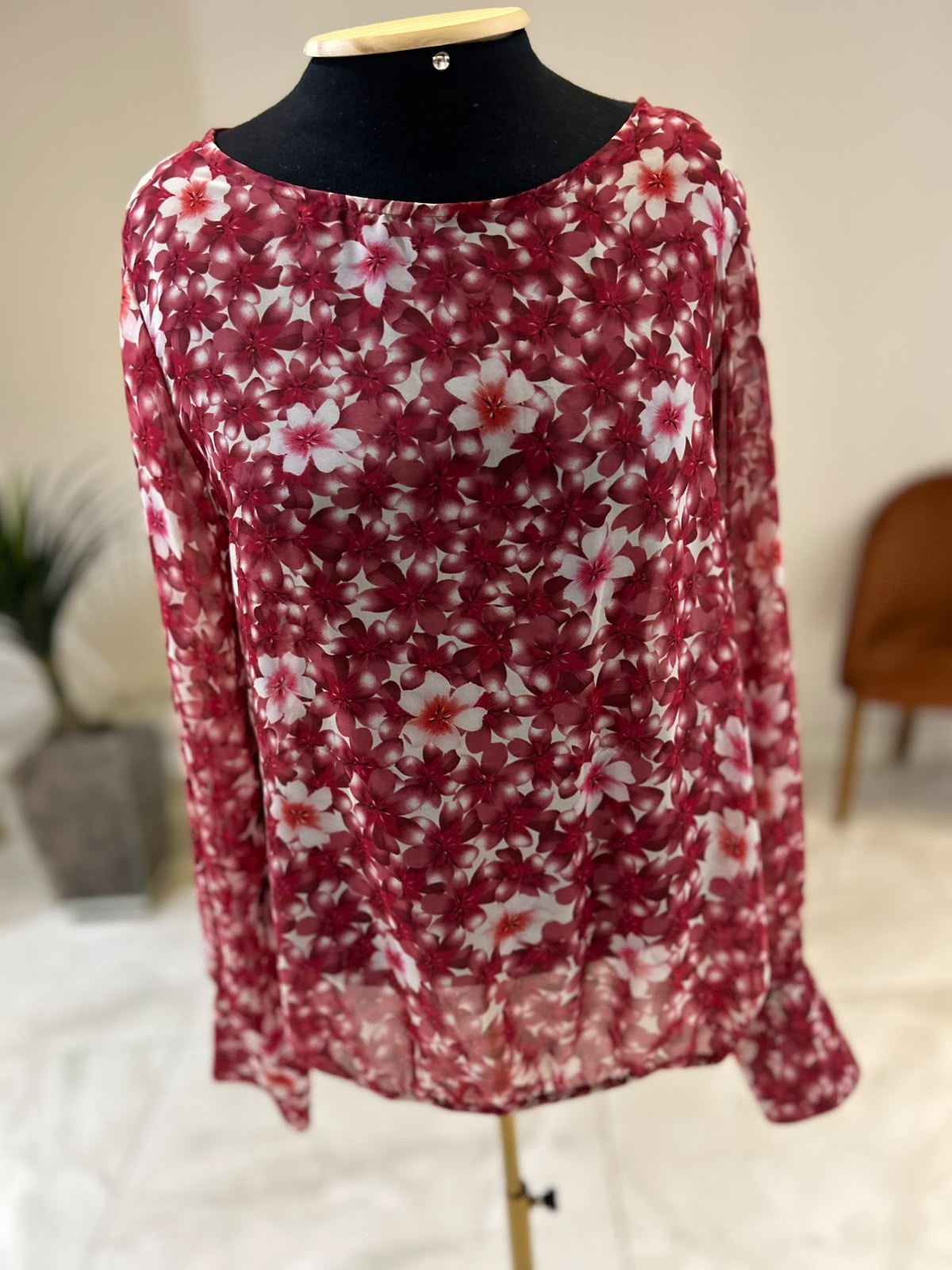 Blusa Manga Longa Transparencia