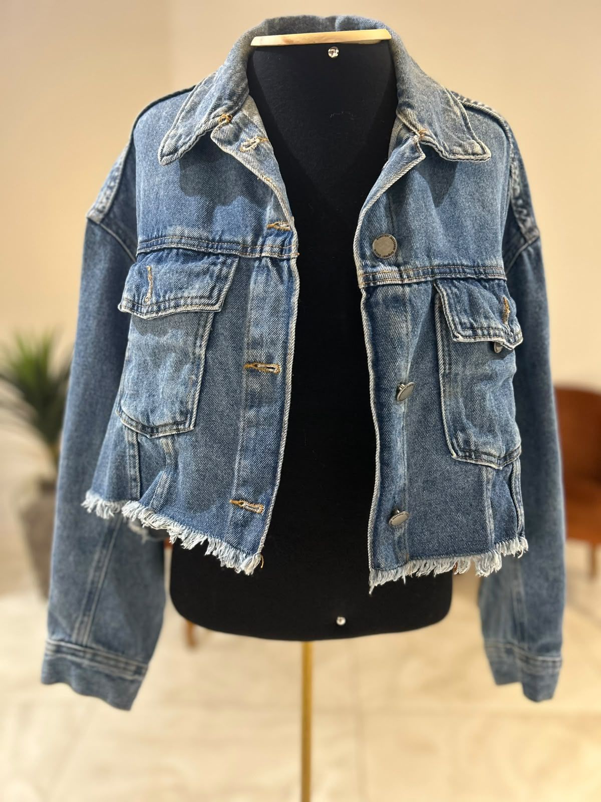 Jaqueta Jeans Cropped