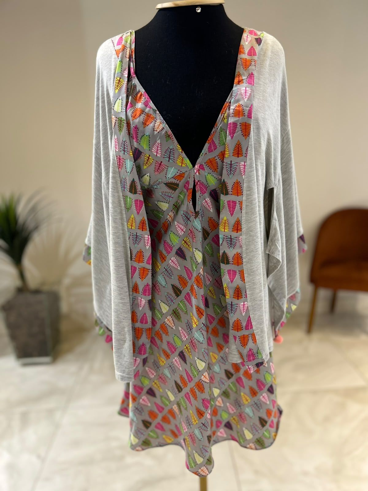 Conjunto Camisola Curta + Kimono