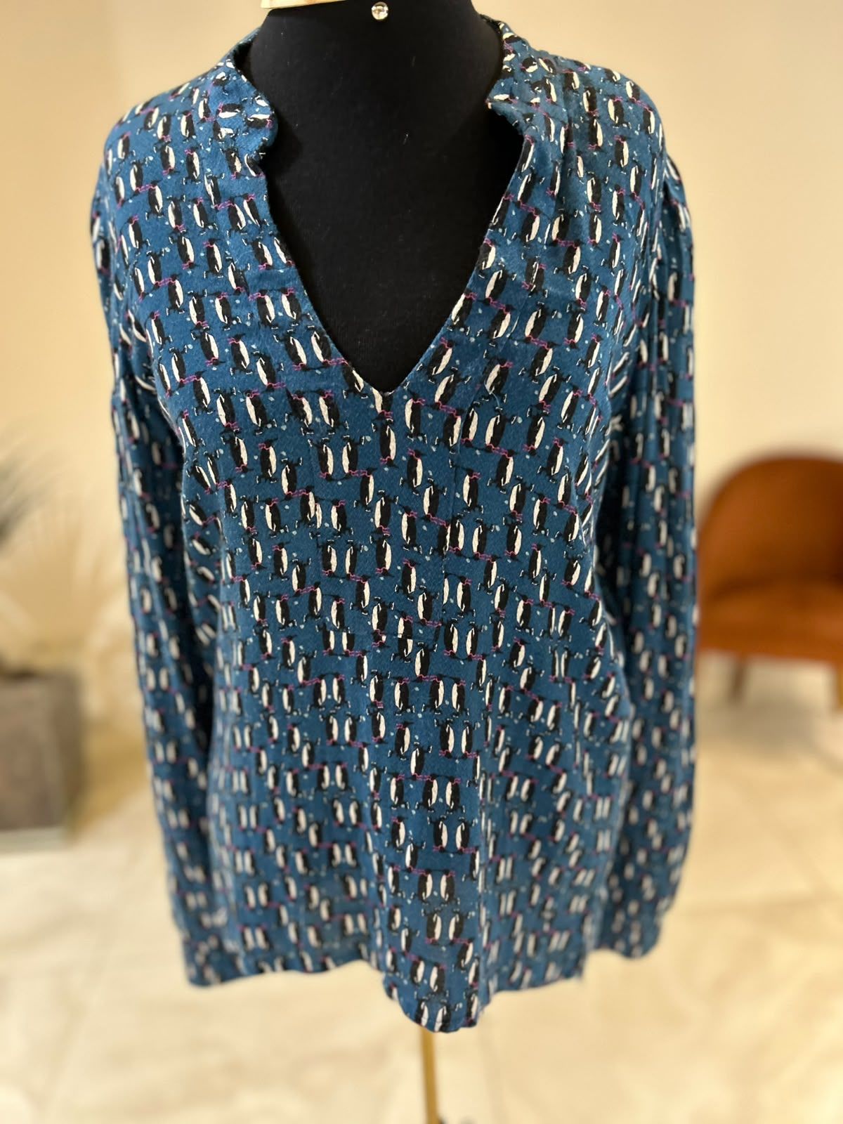 Blusa Manga Longa Pinguins