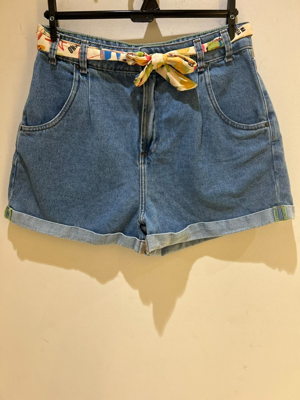 Shorts Jeans Cinto Lenço