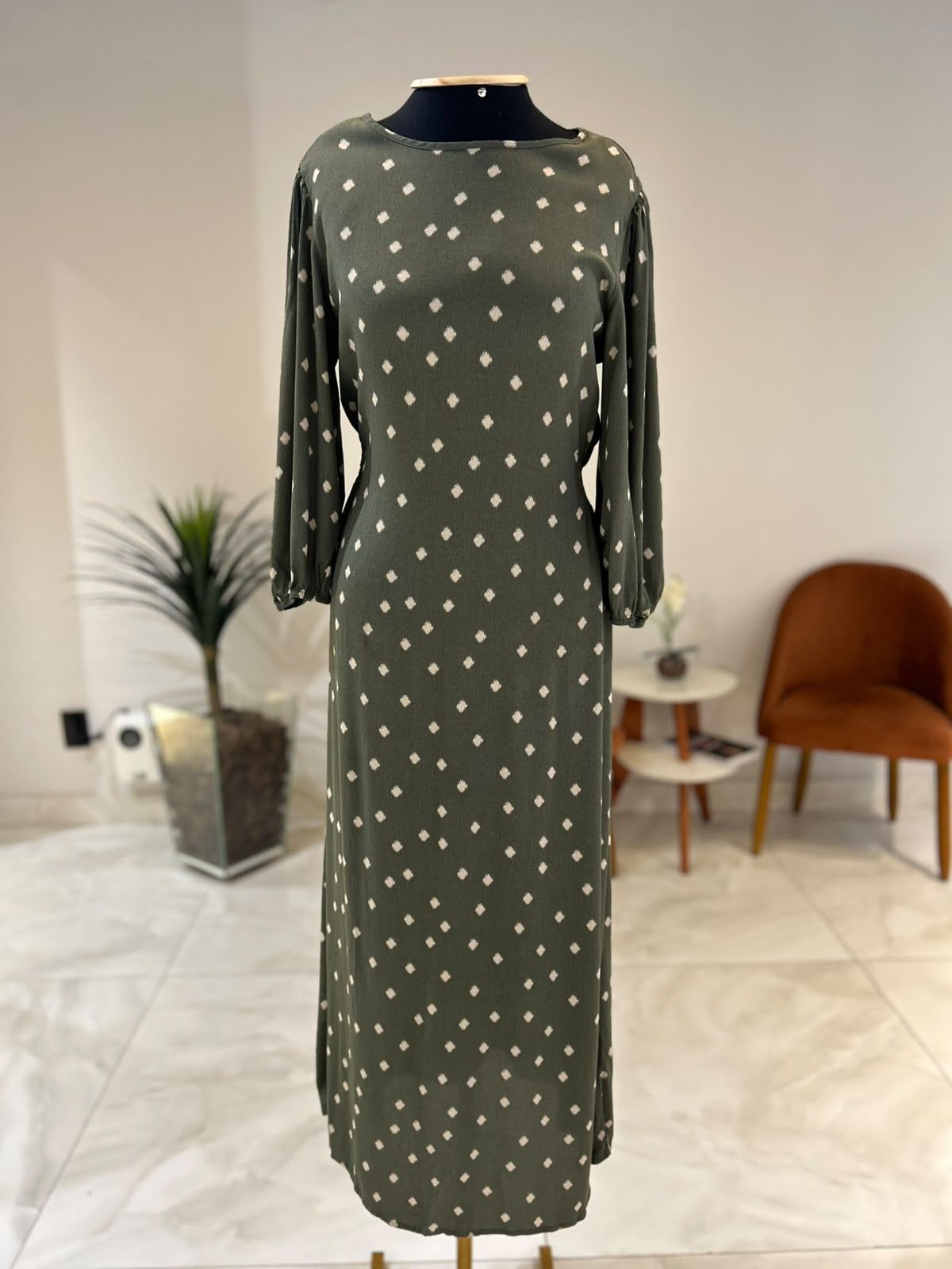Vestido Midi Meia Manga