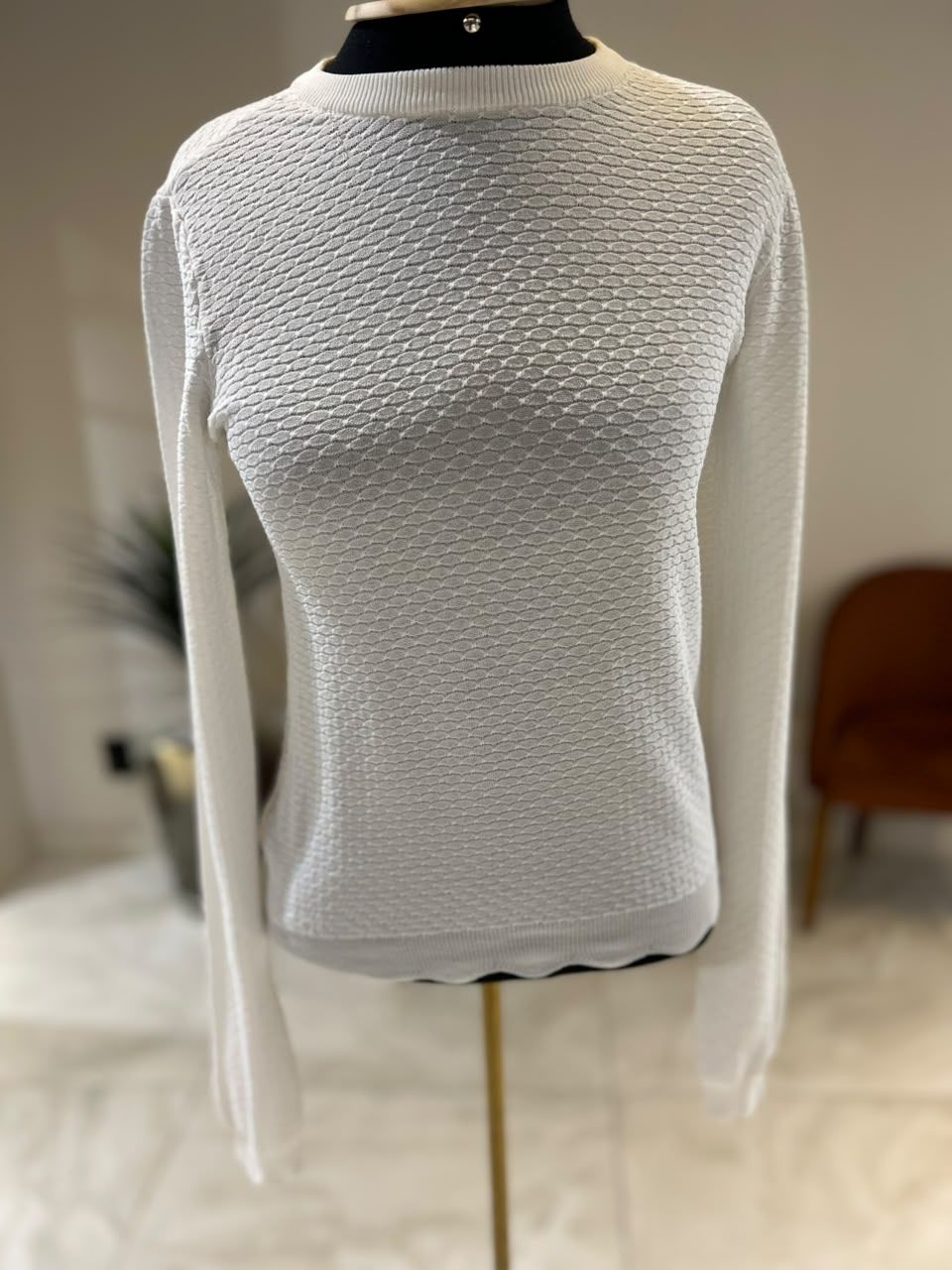 Blusa Texturizada Manga Longa