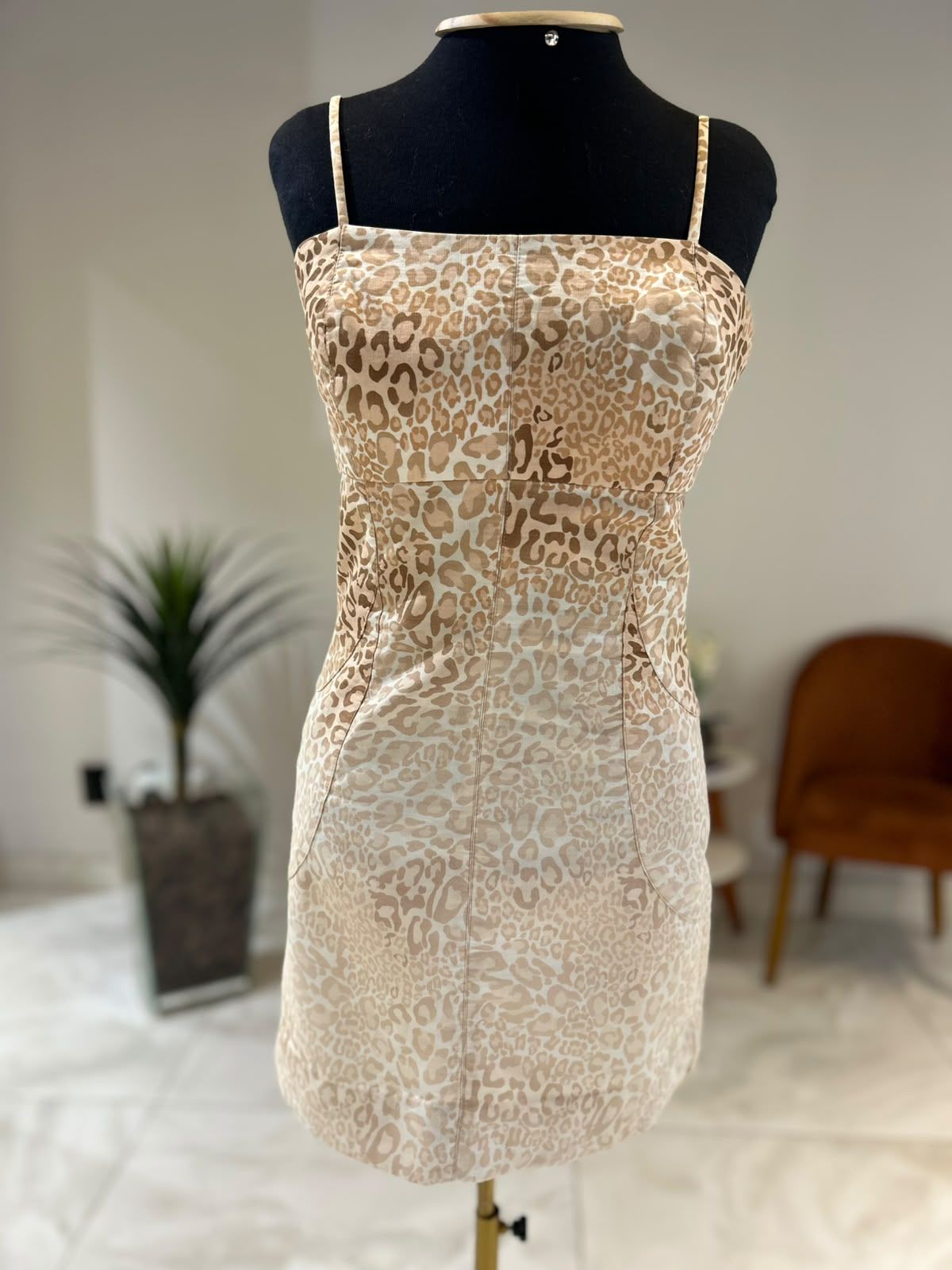 Vestido Sarja Animal Print