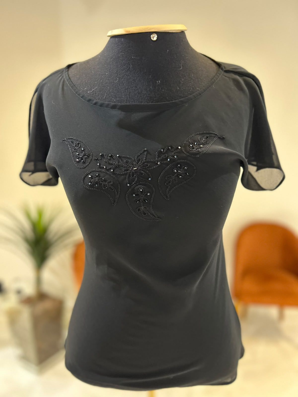Blusa Bordada Transparencia