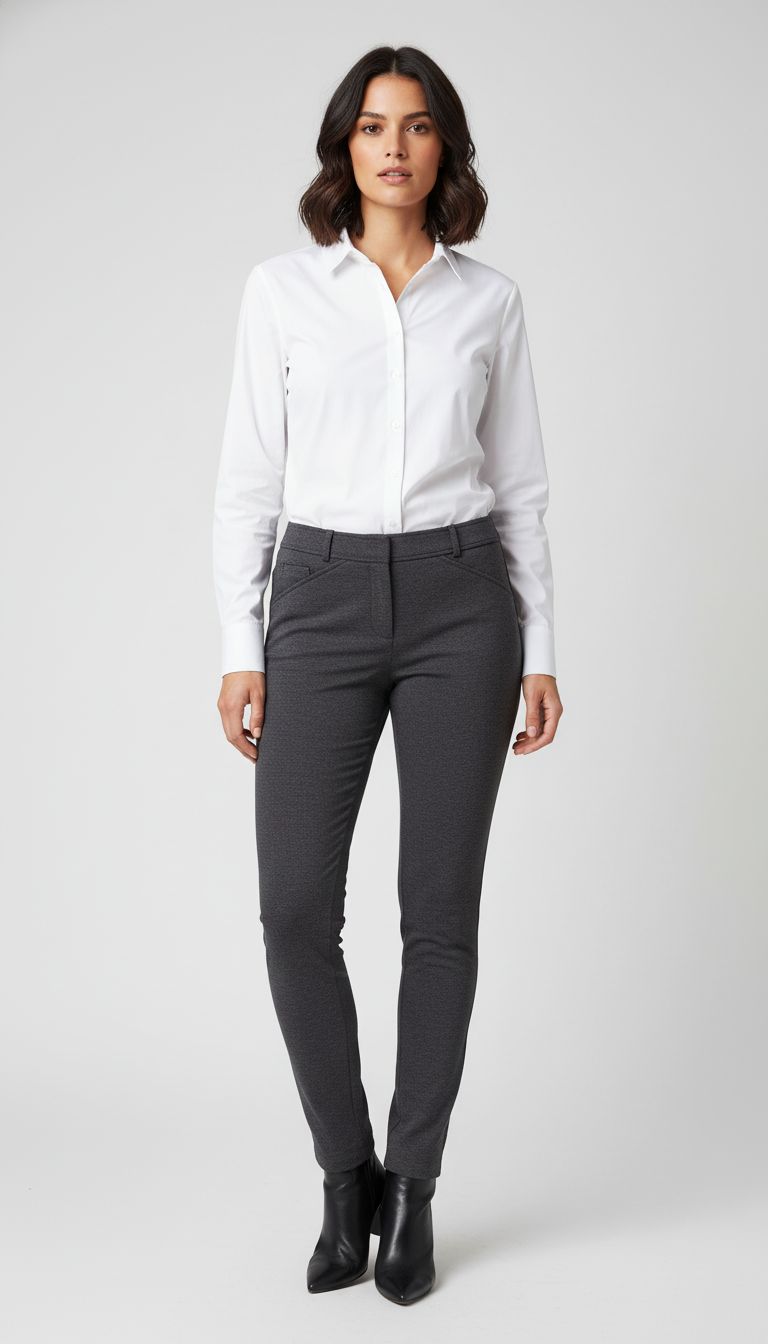Calça Reta Ziper