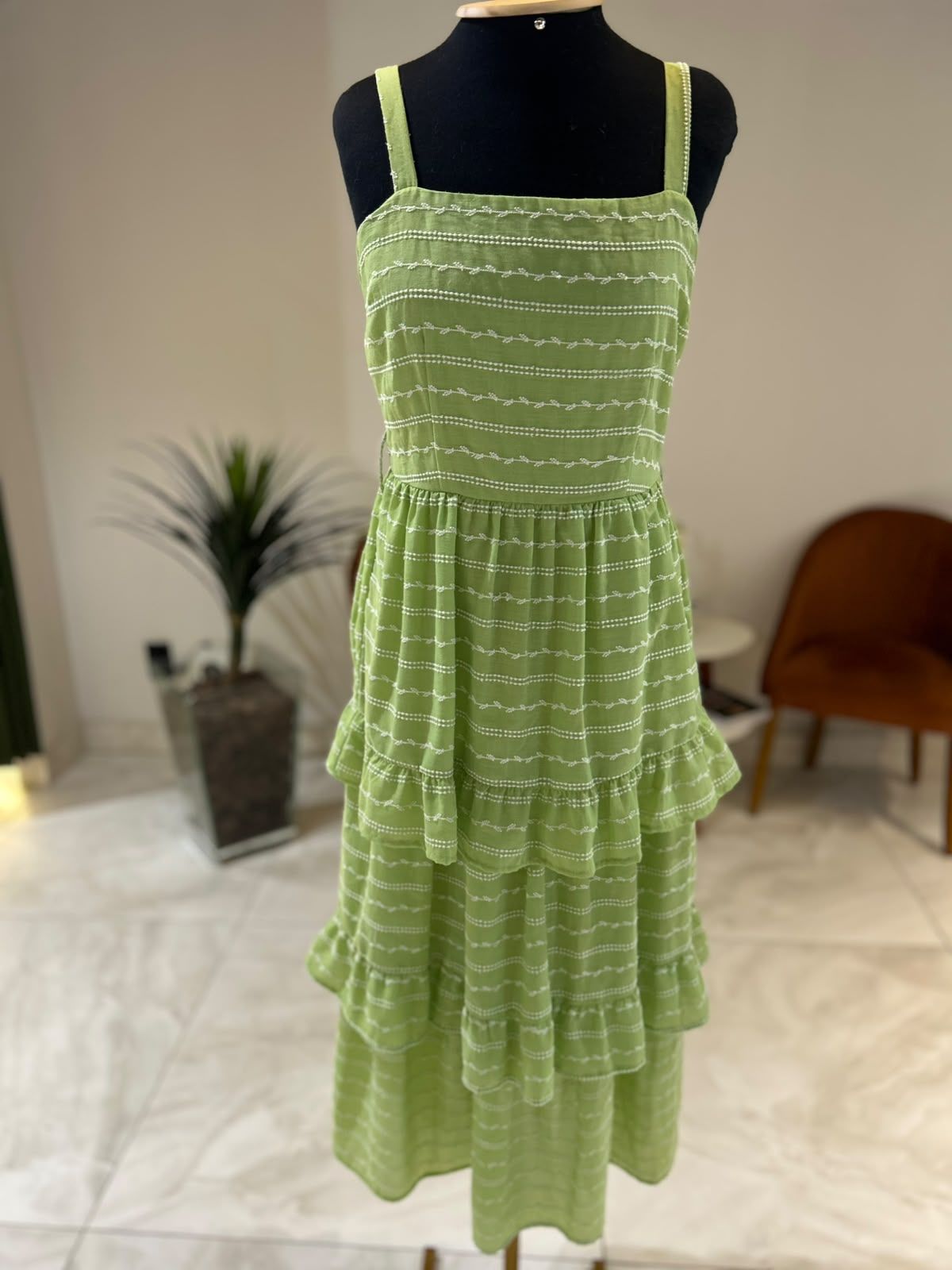 Vestido Camadas Bordado
