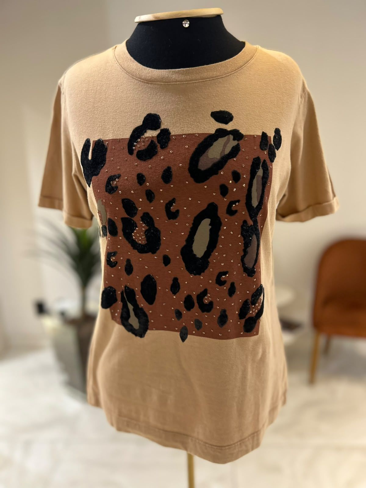 Tshirt Aplicações Animal Print