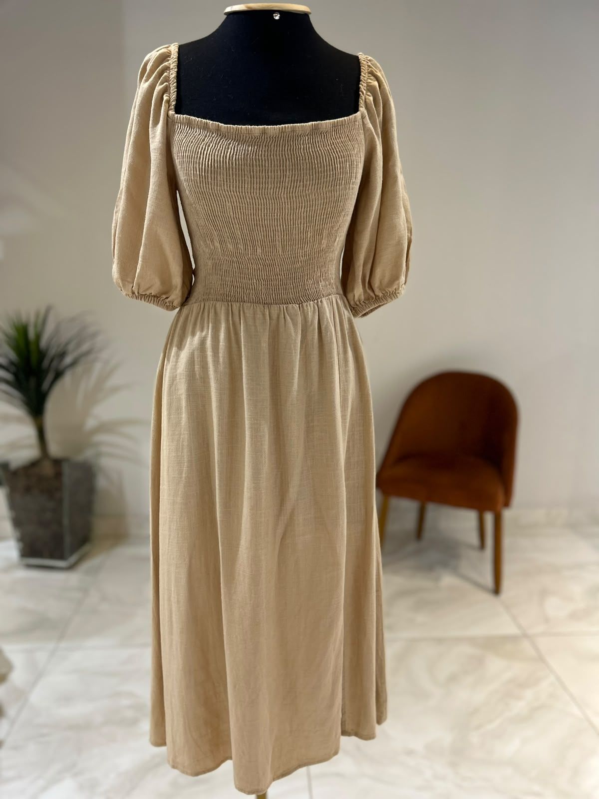 Vestido Lastex Midi
